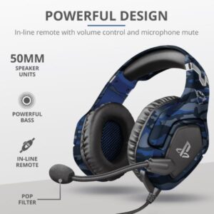 Cuffie e Auricolari - GXT 488 FORZE-B CUFFIE GAMING CERTIFICATE PLAYSTATION - CAMOUFLAGE/BLU