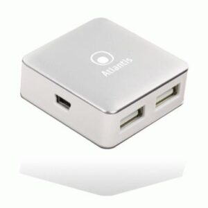 HUB USB2.0 4P ATLANTIS P014-UH28 MINI BIANCO/SILVER -