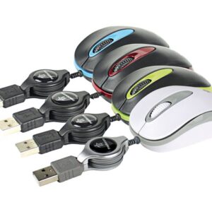 MEDIACOM BX40 USB Mini Mouse - Mouse - ottica - cablato - USB, nero/verde, nero / rosso, nero/blu, nero/verde, grigio/bianco