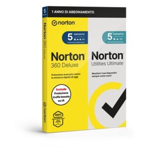 Norton N360 Deluxe 2026 -Antitruffa- 5 Dispositivi  + Utilities Ultimate