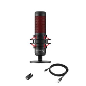 HyperX QuadCast - Microfono - USB - rosso e nero