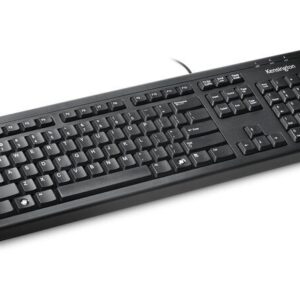 Kensington ValuKeyboard - Con cavo USB, Full-size (100%), Cablato, USB, QWERTY, Nero